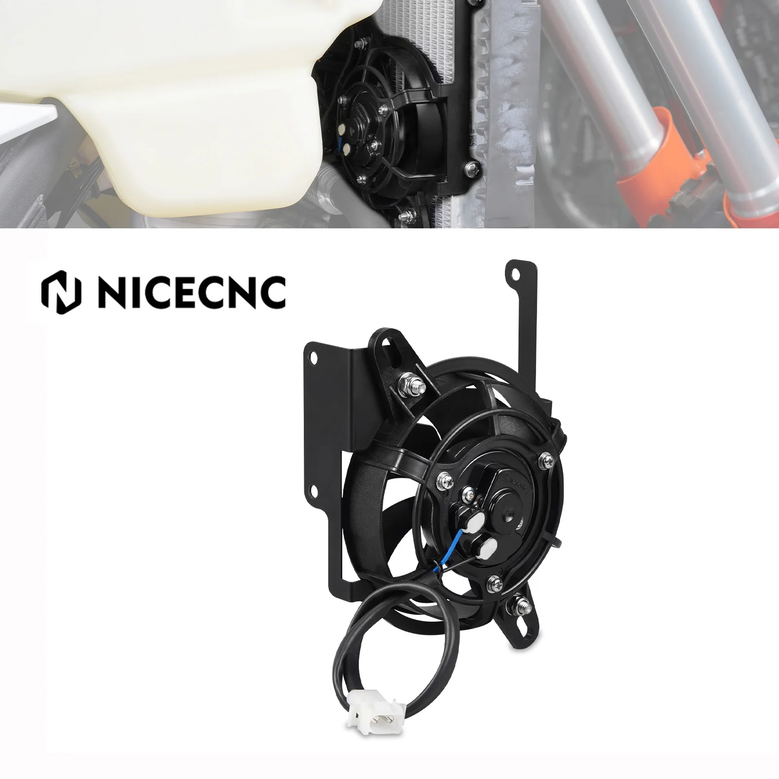 Для 2024 GasGas EC 300 EC250 250F MC125 MC MCF EX EXF ES 250 350 450 500 12 В Кронштейн вентилятора охлаждения