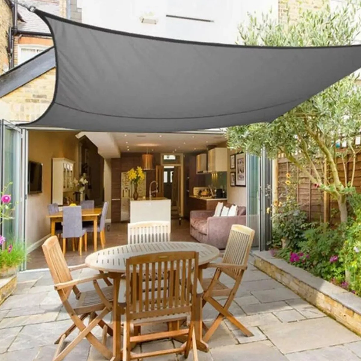 

4X5M Sun Shade Sail Oxford Cloth UV Fabric Plant Shade Net Cover Patio Canopy Sunscreen Awning For Garden Outdoor Backyard