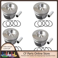 new 4 sets std piston kit with ring 04258455 04501366 fit for volvo d4d engine 101mm