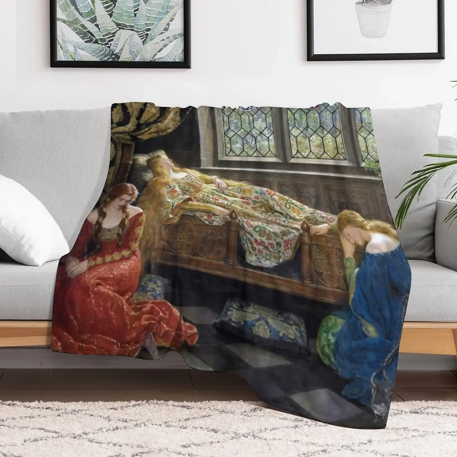 Спальная красавица-Джон колье-1921 роскошное покрывало мягкое большое одеяло