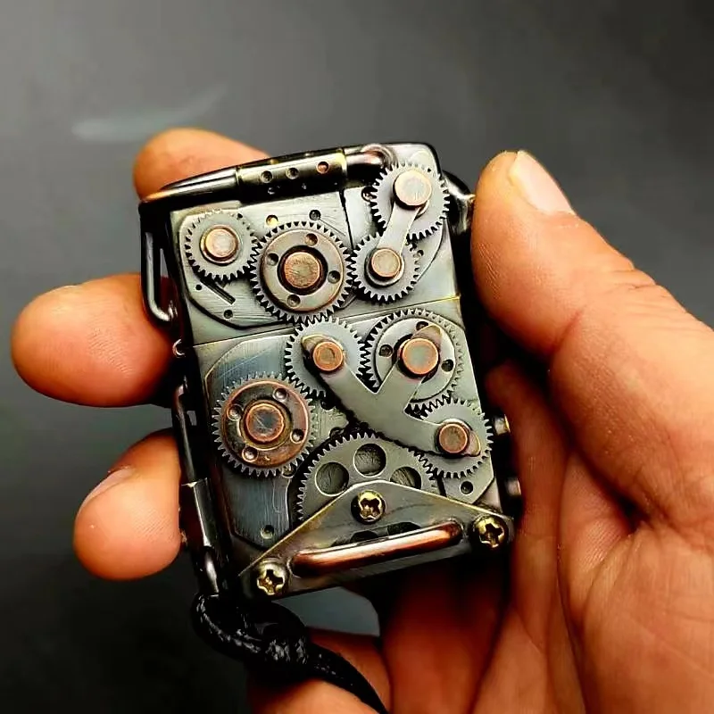 

Латунная квадратная коробка для повседневного использования, большая петля, толстая оболочка, ветрозащитный подарок, походная ручка, уличные Портативные Инструменты для кемпинга