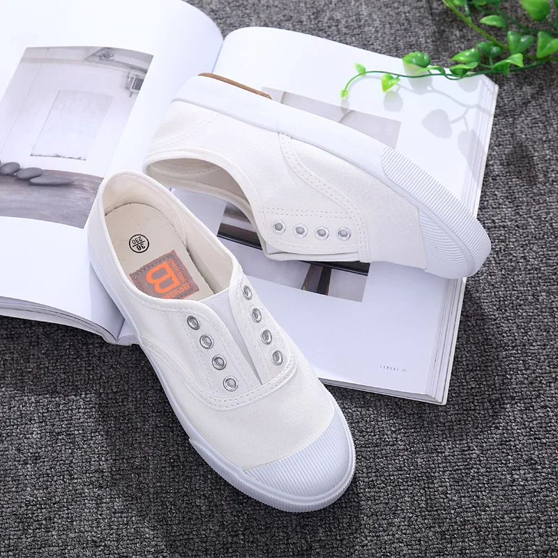 

2020 New Canvas Shoes Women's Small White Shoes Breathable Casual Sports Shoes Student Fashion Slip-on Shoes Sneakers Women