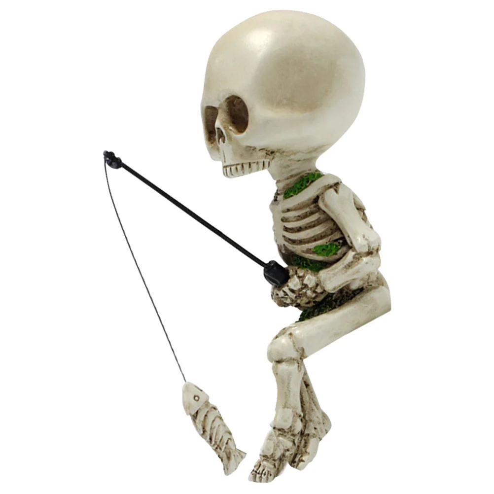 

Pool Statue Outdoor Resin Ornament Fishing Garden Decor Desktop Decor