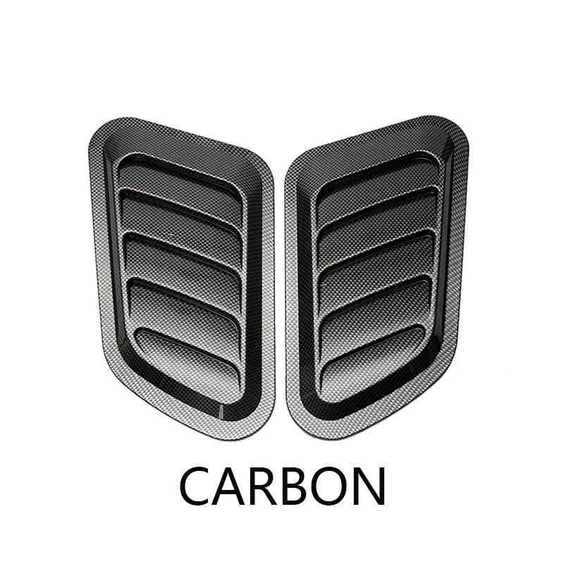 

Черное углеродное волокно для автомобиля, универсальный впускной совок, турбо-капот, выход, плавник акулы, вентиляционное отверстие, наклейка, декоративная накладка