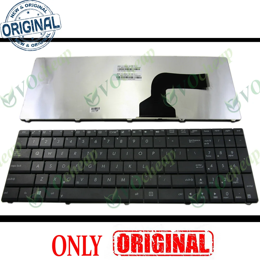 

New Notebook Laptop Keyboard for Asus X53 X54H k53 A53 N53 N60 N61 N71 N73S N73J n73jf P52 P52 US Version MP-10A73US6886