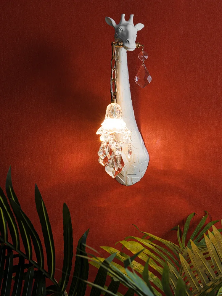 Настенный светильник с кристаллами жирафа прикроватная лампа для гостиной