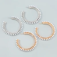 new trend imitation pearl large hoop earrings womens earrings dinner wedding accessories fashion luxury statement jewelry