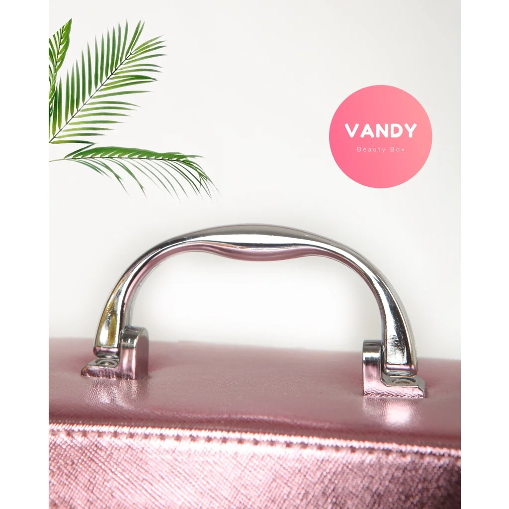 Vandy 2022 Heart-Shaped Pink Leather Ladies Cosmetic Case Bag for Women Home Travel Storage Box Organizer Makeup |
