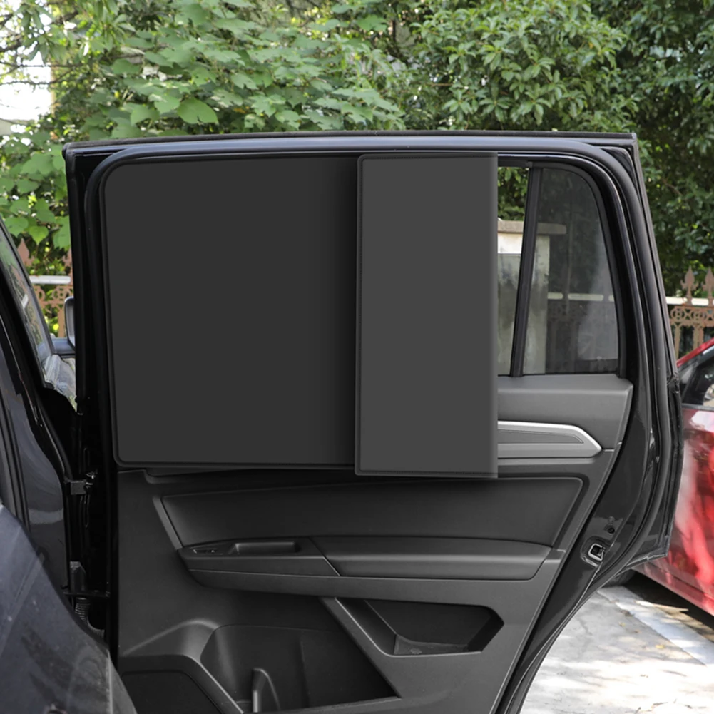 

4pcs Magnetic Car Side Window Sunshade Cover Sun Visor Summer Protection Window Curtain for Front Rear Black Auto Accessories