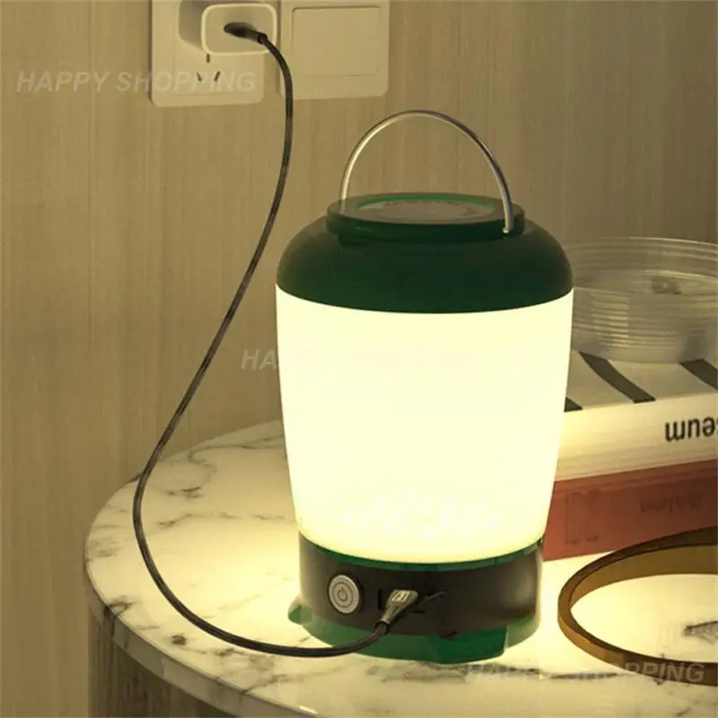 

Camping Lamp 2000 Mah Ip65 Waterproof Light Weight Non-slip Base Micro-usb Charging Light Accessory Lighting Lamp Abs With Hook