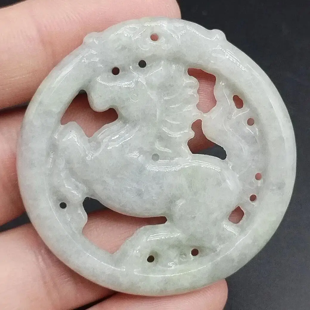 Сертифицированная бирманская лаванда натуральный нефритовый жадеитовый кулон с