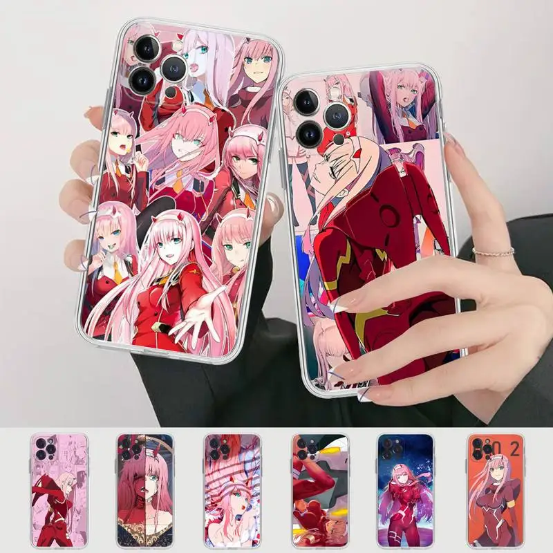 

Zero Two Phone Case For iPhone 14 11 12 13 Mini Pro XS Max Cover 6 7 8 Plus X XR SE 2020 Funda Shell