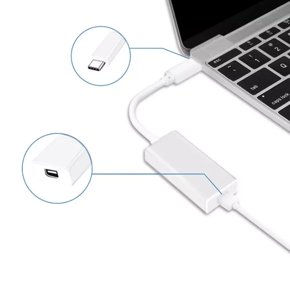 Thunderbolt 3 USB 3.1 Type C to Mini Display Port Thunderbolt 2 Adapter Cable For Windows MacBook OS Adapter