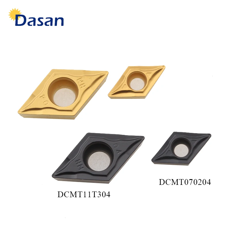 

10pcs DCMT070204 DCMT11T304 HM HR Carbide Inserts DCMT Cutter Boring Bar Lathe Tool for Steel or Cast Iron