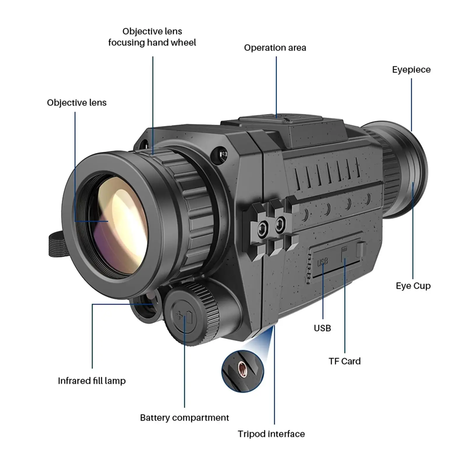 

5X Digital Night Take Photos and Videos Playback Function for Spotting Outdoor