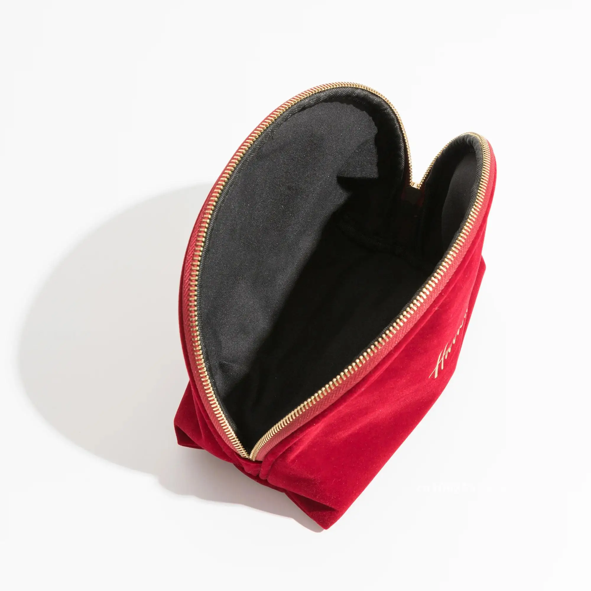 Маленькая однотонная бархатная косметичка для девочек мини-косметичка