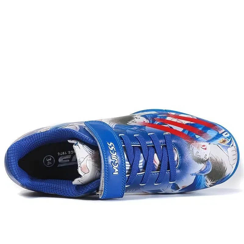 Children's Cartoon Printing Cleats Soccer Shoes Non-slip Turf Football Shoes