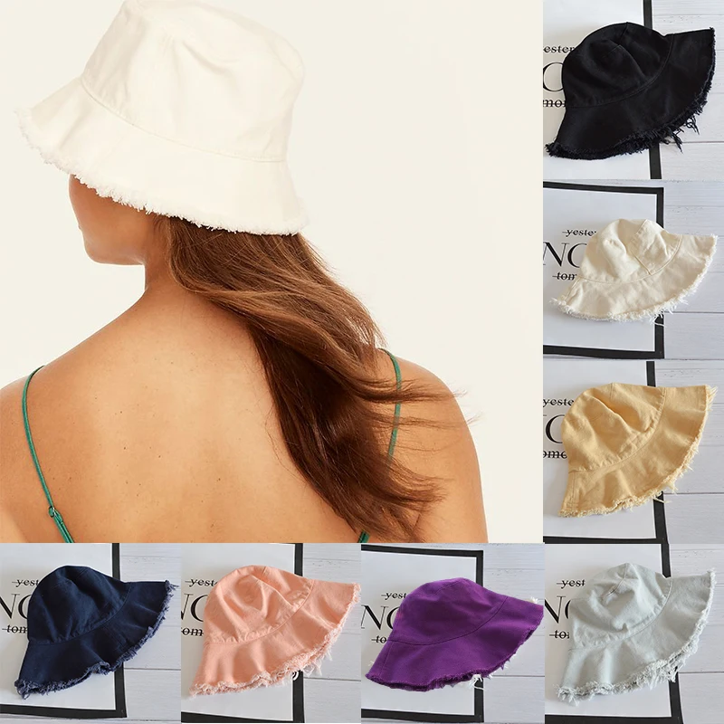 

Шляпа Женская Рыбацкая с кисточками, хлопковая Панама с широкими полями, летняя