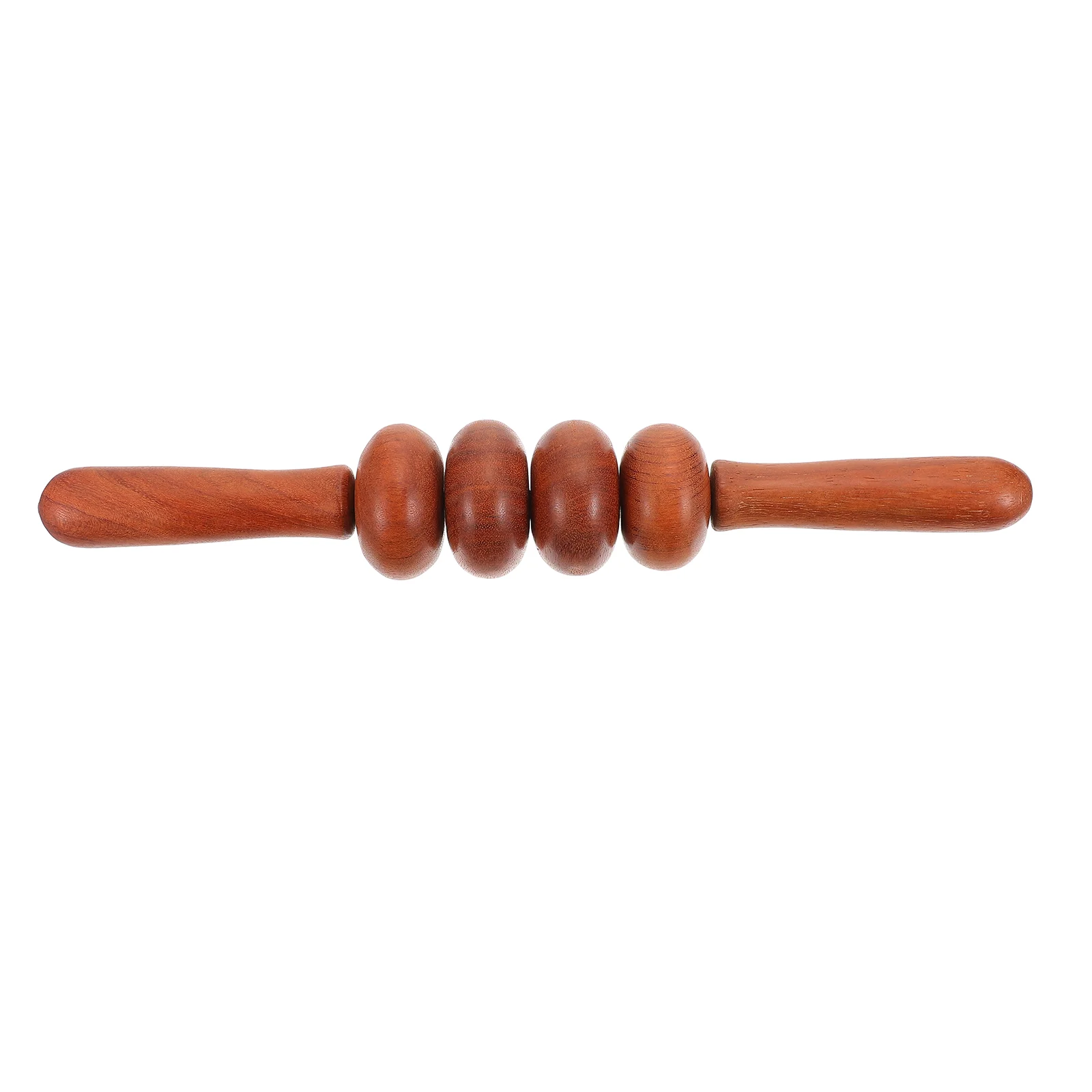 

Four-wheel Push Back Roller Wooden Massage Fitness Tool Manual Massager Stick Full-body Multi-functional Rosewood Massger