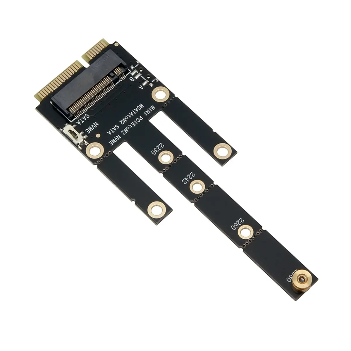 Фото НОВИНКА! Адаптер-карта MSATA на NGFF M.2, конвертер Mini PCI-E в NVME, карта расширения, поддерживает SSD M.2 2230, 2242, 2260, 2280 №4