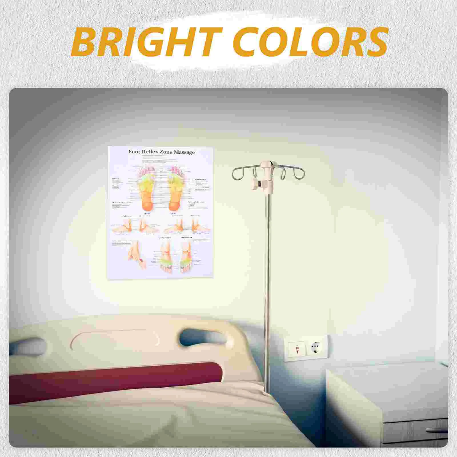 Плакат с рефлексологией стопы домашний декор массажная диаграмма для