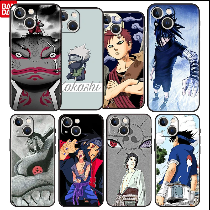 

Anime Naruto Popular For Apple iPhone 13 12 11 Pro Max Mini XS Max X XR 6 7 8 Plus 5S SE2020 Soft Black Phone Case Cover