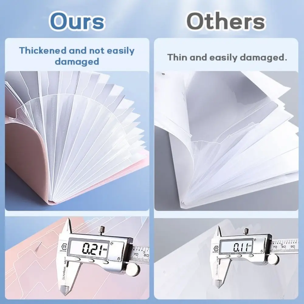 Папка для файлов формата А4 4/8/12 карманов папка хранения тестовой бумаги