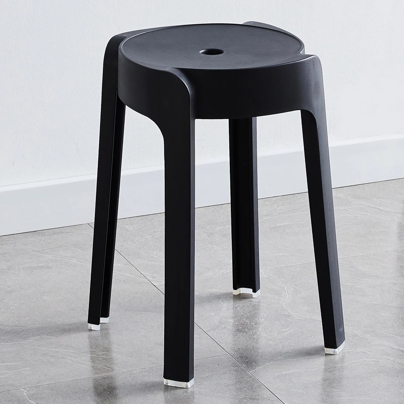 

Пластиковый стул, утолщенный домашний Штабелируемый обеденный стол, круглый стул, модный высокий стул, скандинавский простой стул, стул