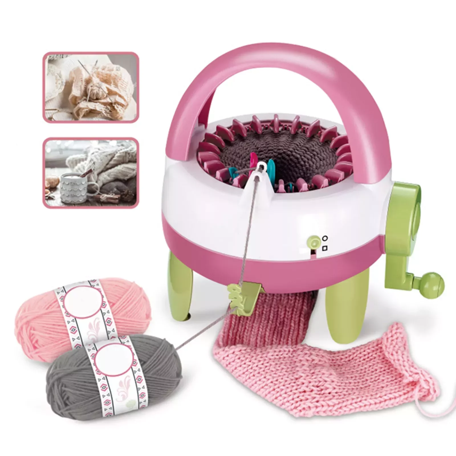 

Handmade Knitting Machine Cylinder Wool Loom Scarf Sweater Hat Socks Adult Children Lazy Artifact Christmas Gift