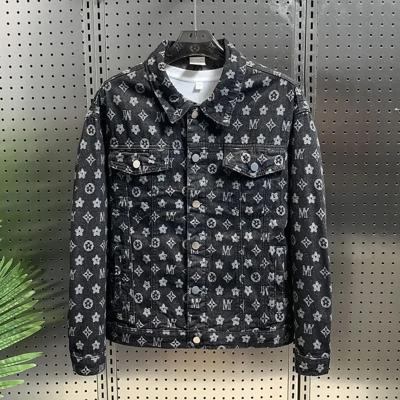 Женская Роскошная джинсовая куртка высокого качества для мужчин на весну и осень