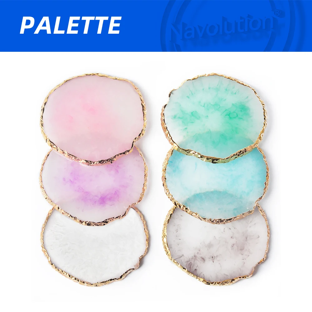 

Resin Stone Color Palette Nail Color Palette for Nail Color Mixing Display False Nail Tips Drawing Manicure Polish Gel Tool