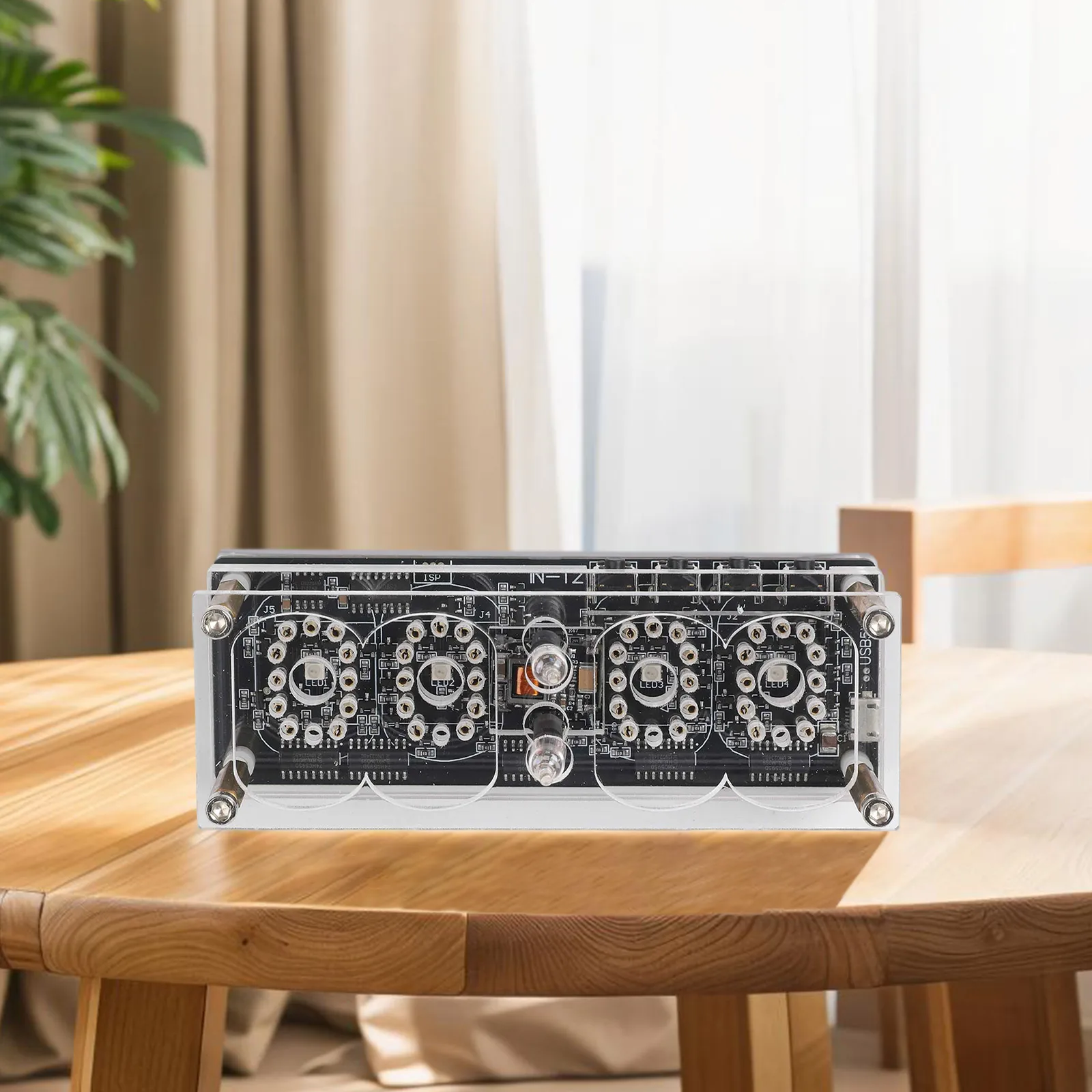 

Источник питания USB, светодиодная трубка, часы 114*46 мм, защита от отравления, черный акриловый декор прикроватной тумбочки