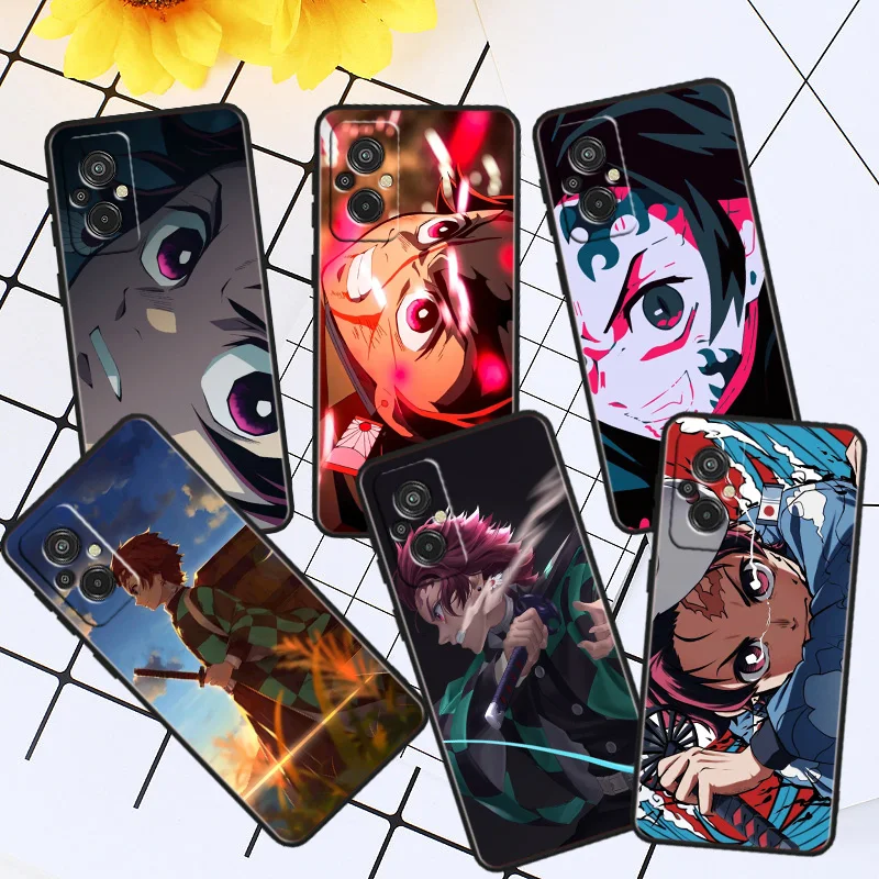 

Anime Demon Slayer Kamado Phone Case For Xiaomi Redmi K60E K60 K50G K50 K40S K40 K20 S2 6A 6 5A 5 Pro Ultra Black Soft Cover