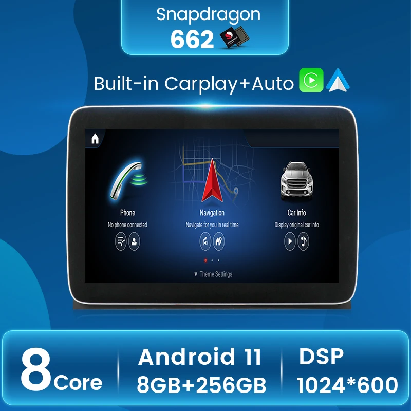 

Android 11 Snapdrogon 662 8G+256G Car Radio for Mercedes Benz GLE GLS 2016-2018 GPS Multimedia Video Player CarPlay Auto WIFI