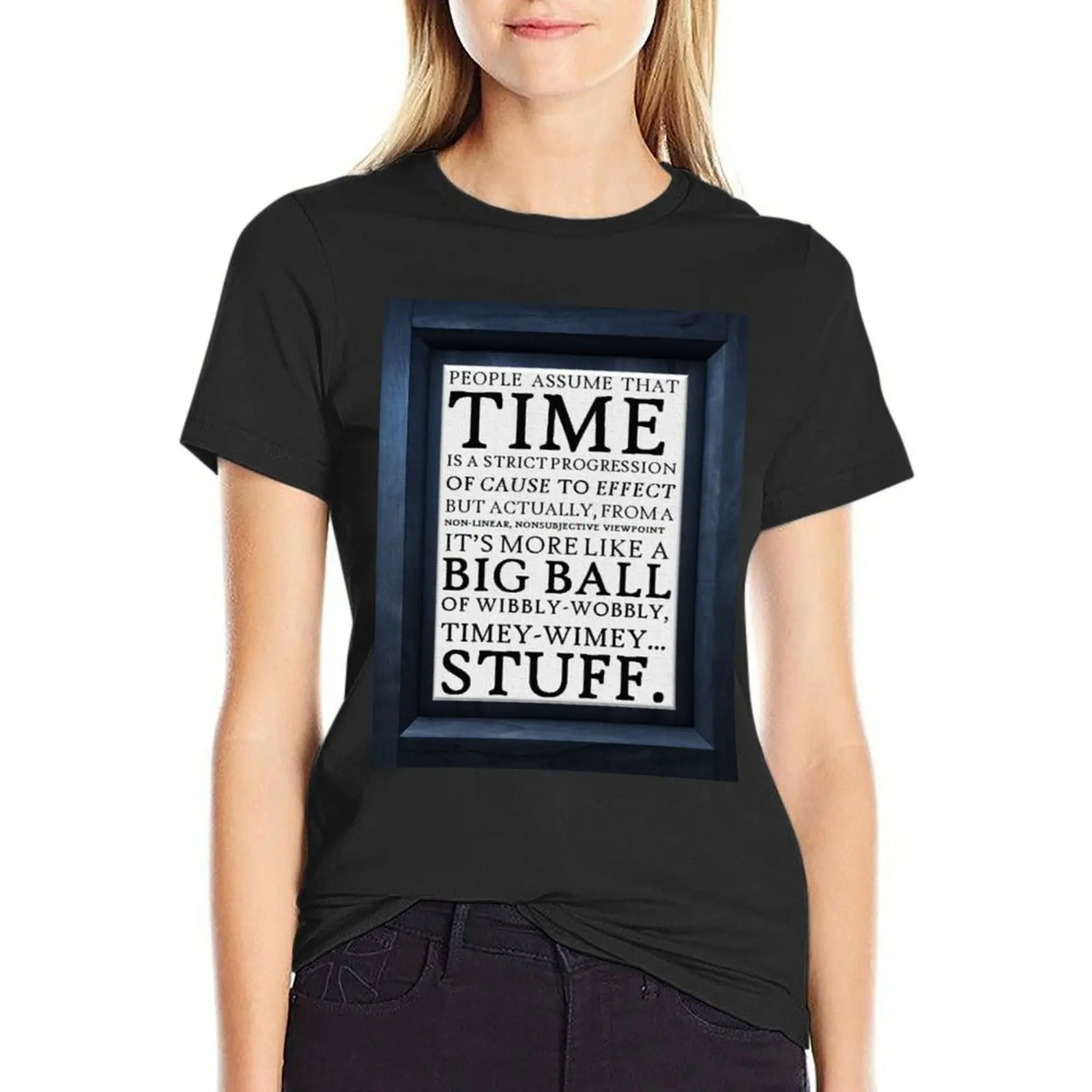 Wibbly-воблер Timey-Wimey .. Материал! Футболка в стиле хиппи одежда рубашки футболки с