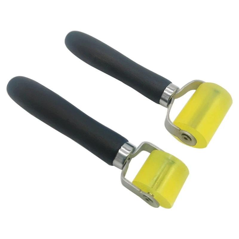 

090E 2Pcs Car Soundproofing Pressure Roller Tools Durable Rubber Roller for Car