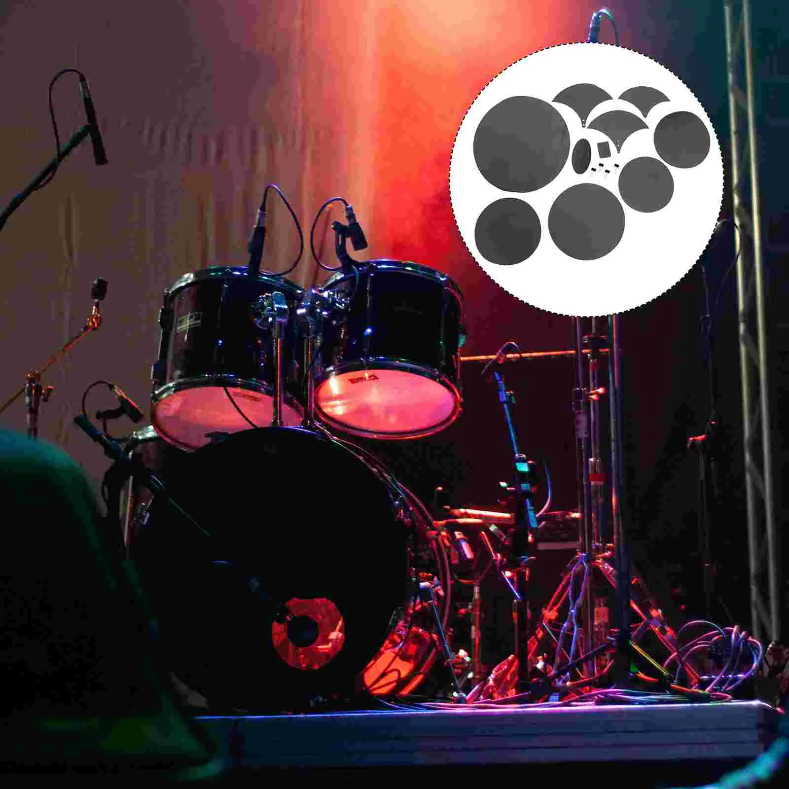 14 шт. накладка для отключения звука барабана практичные профессиональные