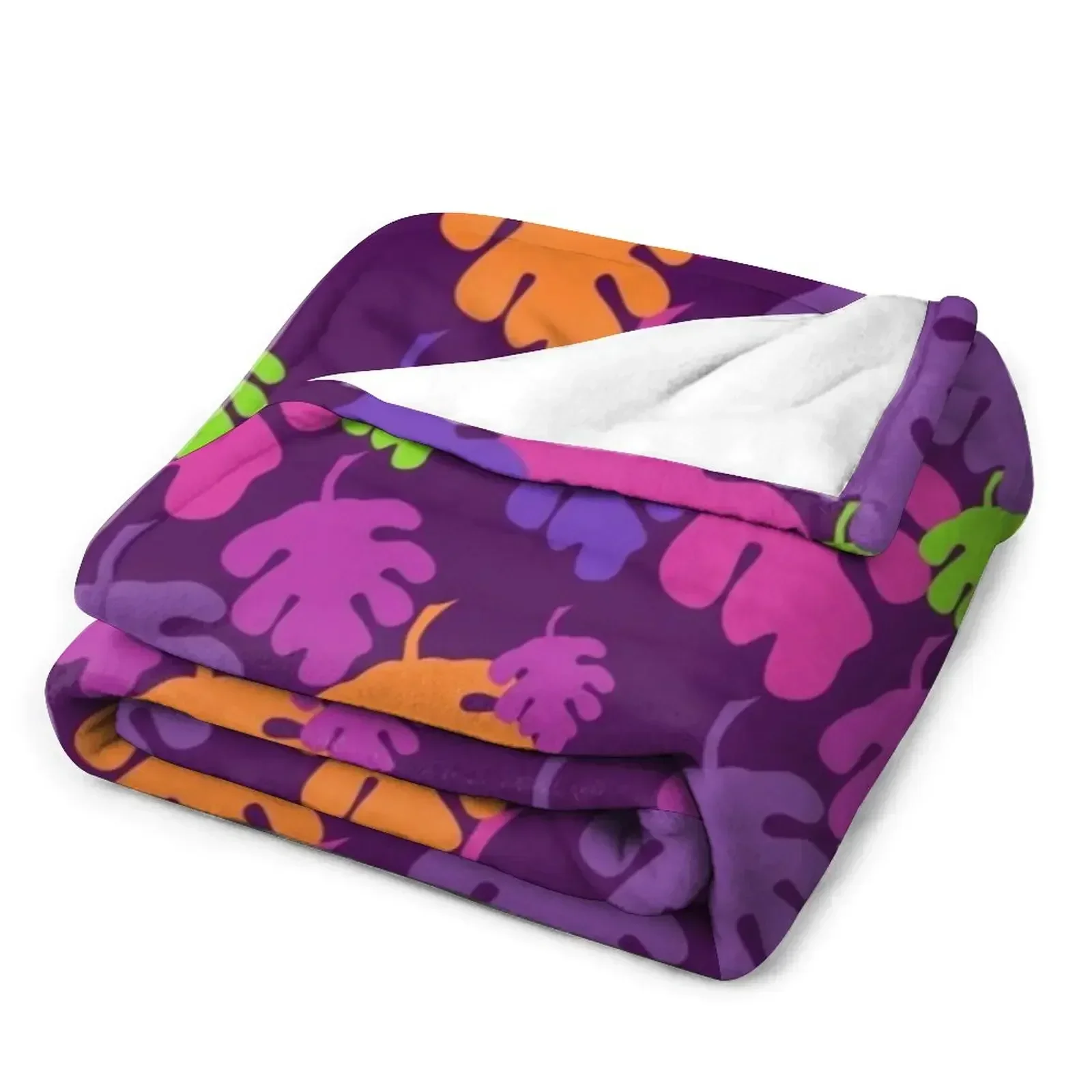 It's Raining Leaves (Funky Color Splash Oak Edition) Плед для дивана Роскошные утолщенные одеяла