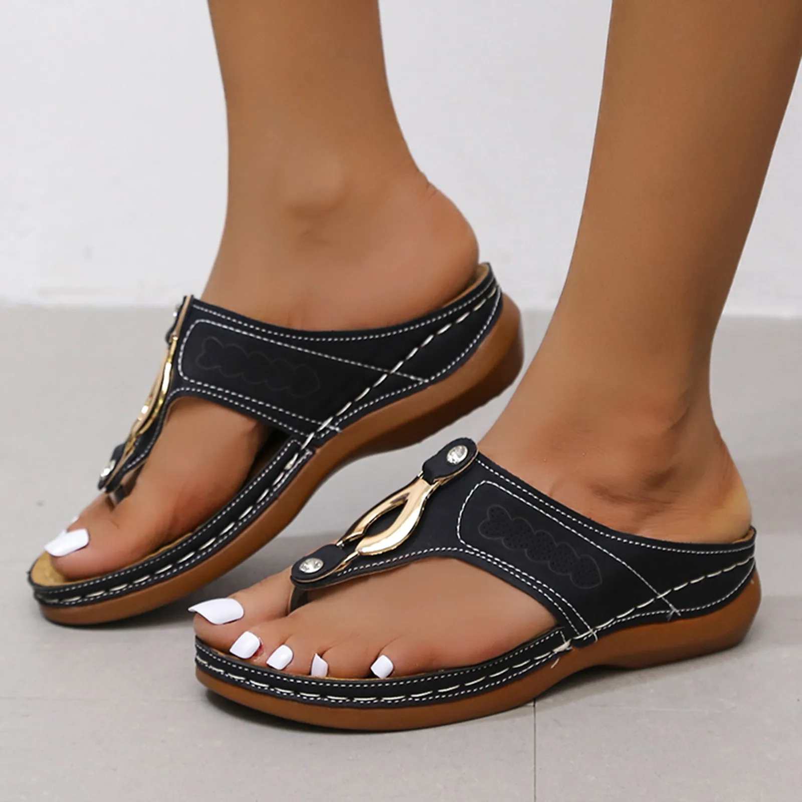 

Women Sandals Orthopedic Wedge Heels Summer Sandals 2023 Slippers Shoes For Women Heeled Sandals Beach Flip Flops Zapatos Mujer