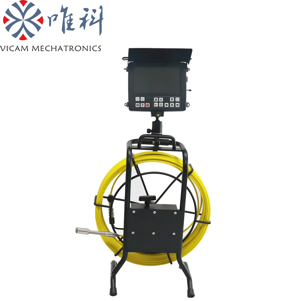 

Инспекционная камера Vicam 2021, кабель 40 м, канализационная камера с нажимным стержнем, новый продукт, HD Водонепроницаемая камера с индивидуальным логотипом, 8-дюймовый TFT ЖК-монитор