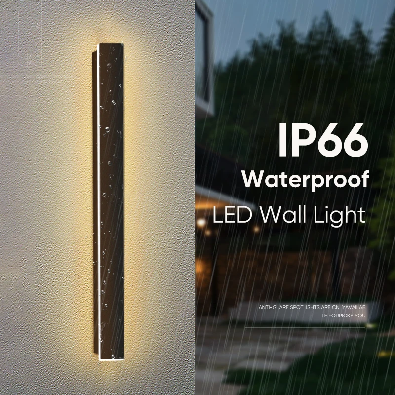 Купи LED Long Wall Lamp IP66 Outdoor Waterproof Garden Fence Light Simple Indoor Wall Light For Home Decor Bedroom Corridor за 984 рублей в магазине AliExpress