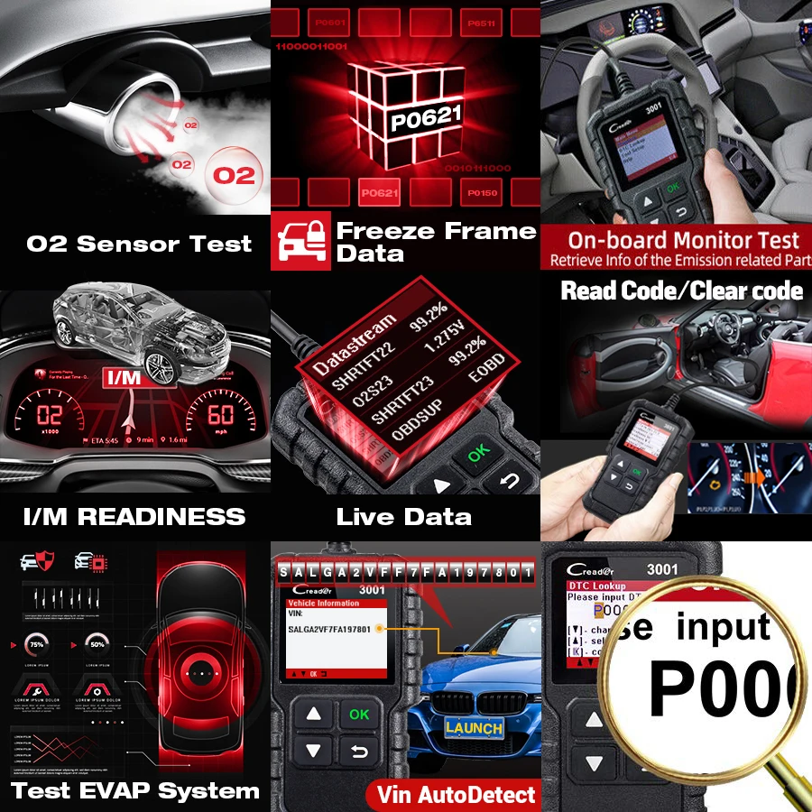 Launch x431 cr3001 obd2 инструкция