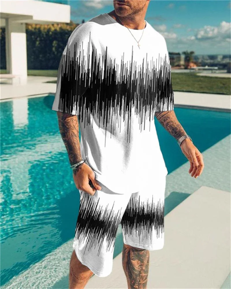 The Lion King Summer 3D Printed Men's T-shirt Shorts Set Leisure Beach Men's Sportswear Oversize Tracksuit Breathable Suit