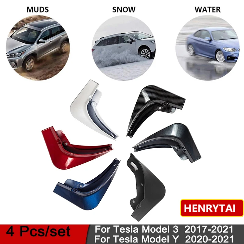 Новая модель Y 2021 автомобильные аксессуары Брызговики матовые АБС для Tesla Model 3