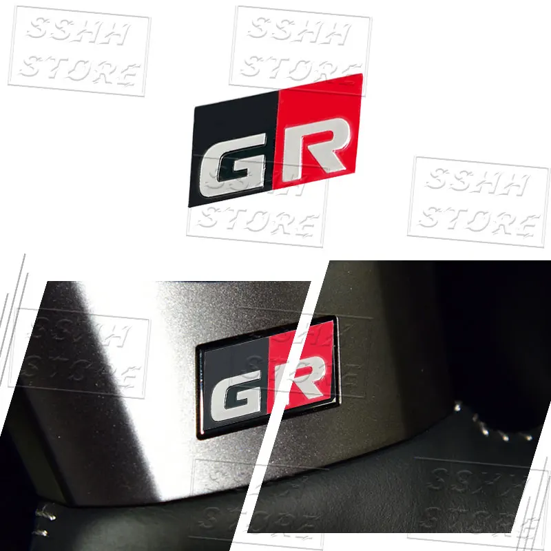 Фото Металлический значок-логотип GR Sport для Toyota Corolla, C-HR, Camry, Prado, Prius, Highlander, FJ Cruiser, Yaris, RAV4, наклейки на руль, стайлинг №4