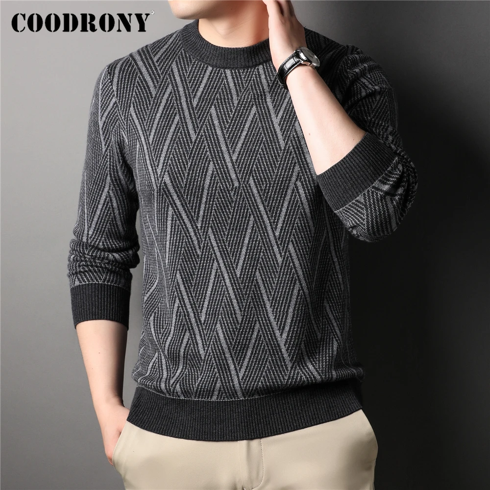 

COODRONY Brand Autumn Winter Thick Warm Sweater Men Clothes Fashion Pattern Streetwear Knitted Pullover New Arrival Jumper Z1089