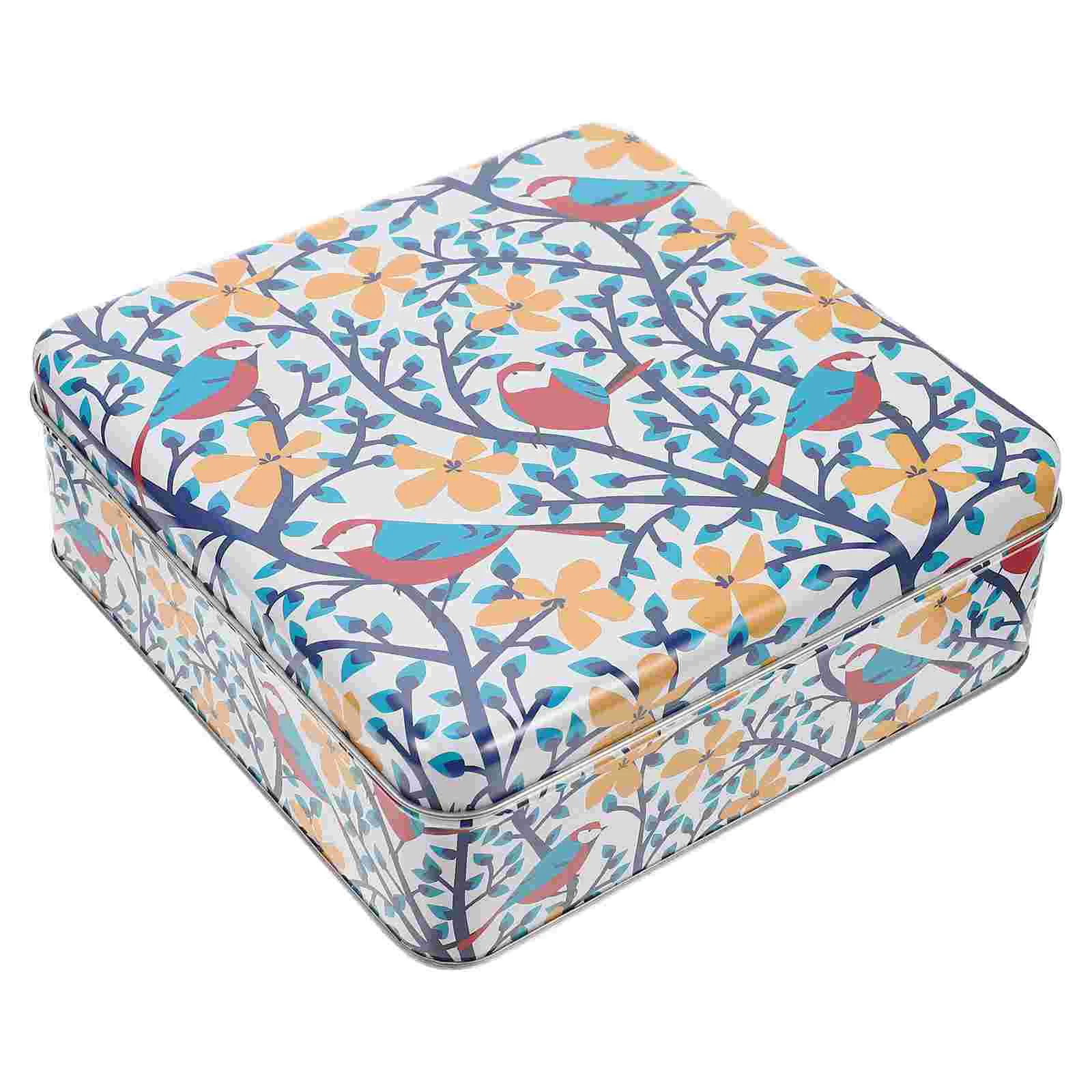 

Candy Tin Box Container Lid Desktop Snack Candy Box Biscuit Exquisite Candy Box Tinplate Tin Jar Gift Packing Case