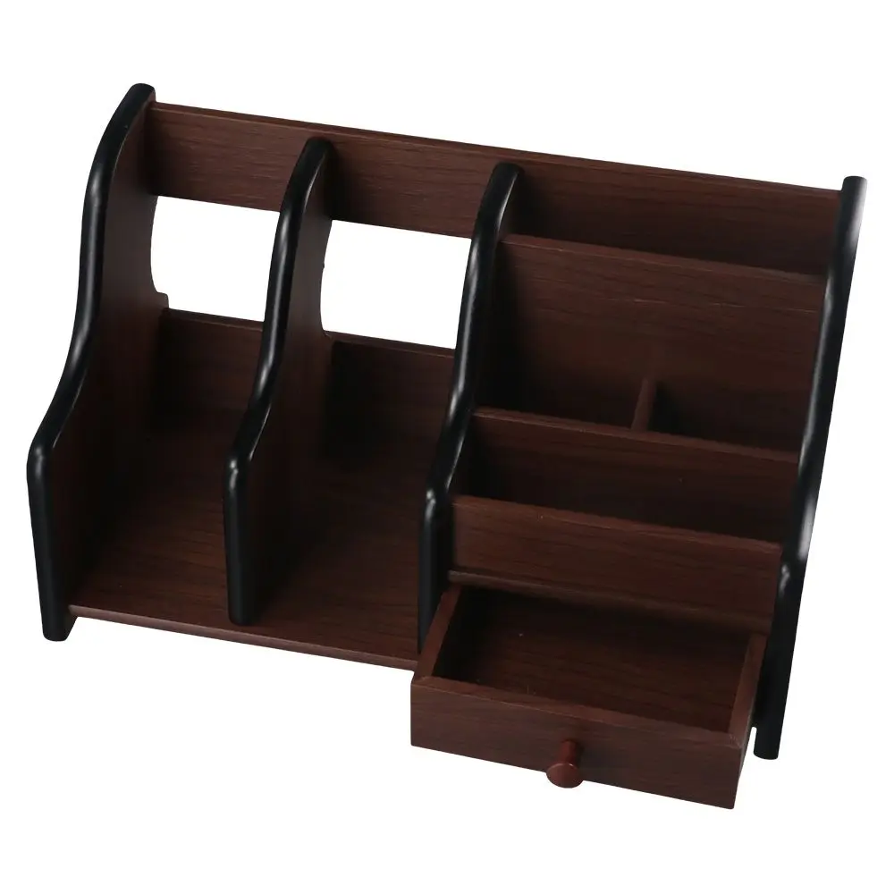 

Wood Large New Brown Remote Controls Holder Rotating Office