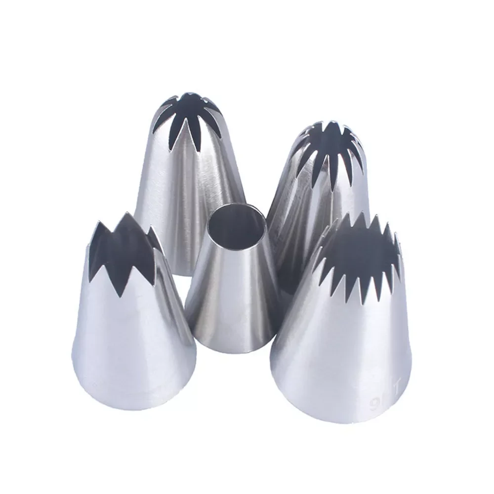 

Stainless Steel Large Flower Mouth Cream Nozzle Fondant Cake Baking Decorating Tools Lcing Nozzles Pastry Decorate