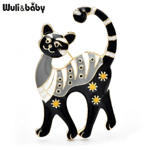 Wuli&baby броши с мультяшным котом